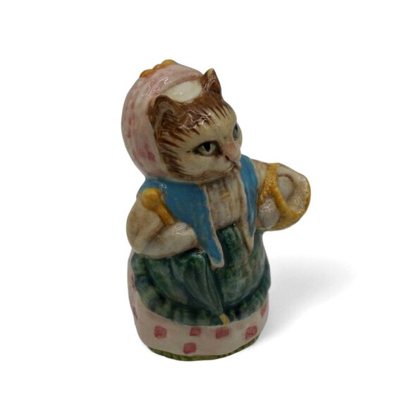 BEATRIX POTTER Cousin Ribby Cat Figurine England Vintage 3.5" - Picture 3 of 10